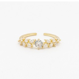 Gold-Plated Open Ring with...