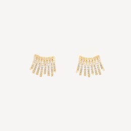 Gold-Plated Fan Earrings...