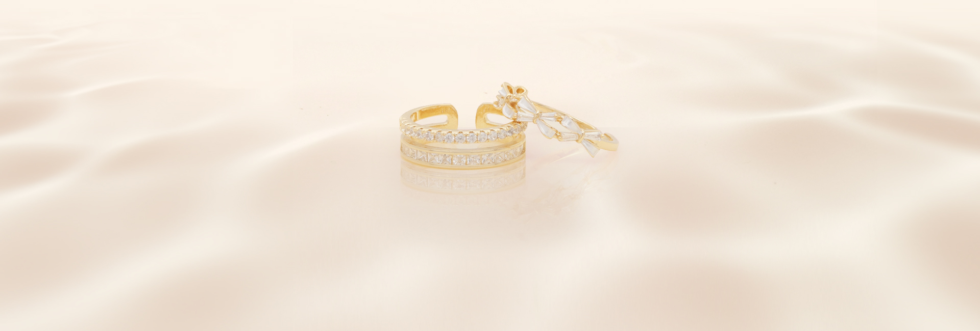 14K Gold Plated Rings With Zircon image